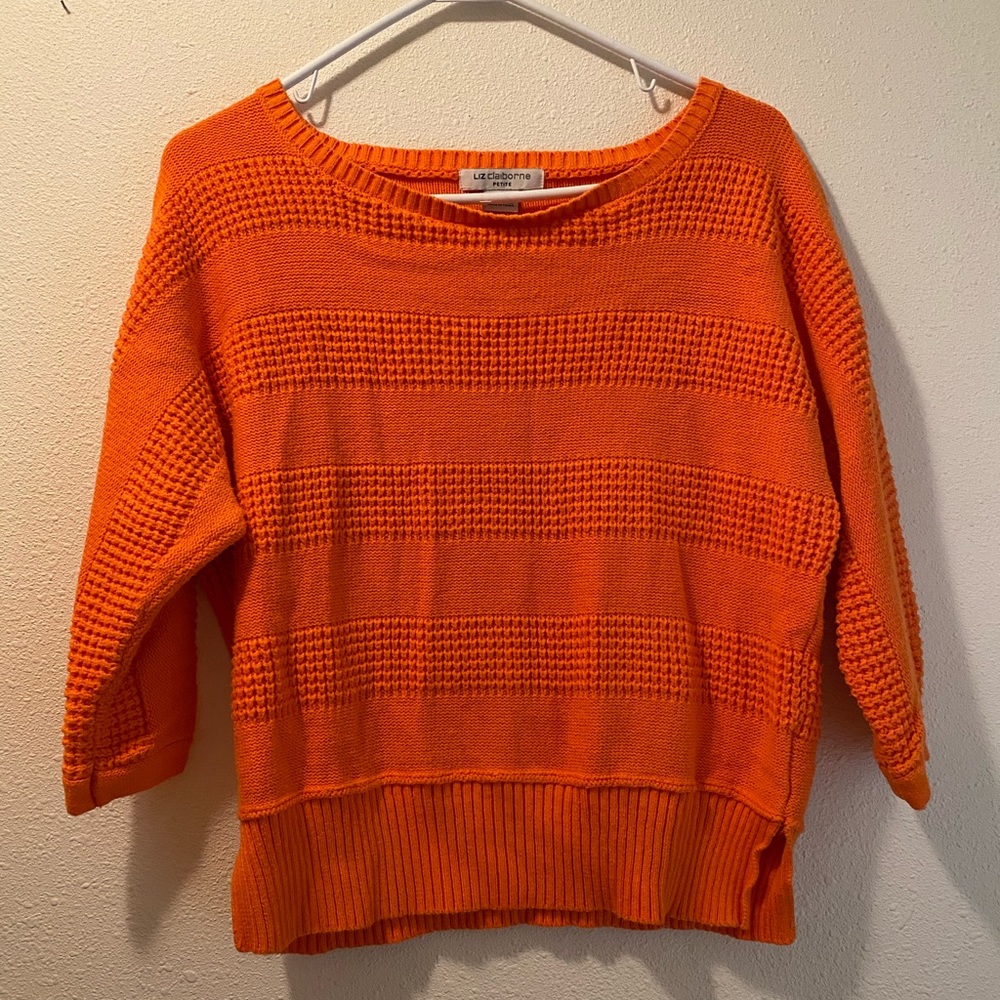 Liz Claiborne Petite Orange Sweater